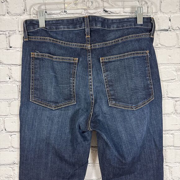 Ramy Brook Jeans High Rise Flare Sailor Buttons Dark Rinse Womens 29 Raw Hem - Picture 8 of 11